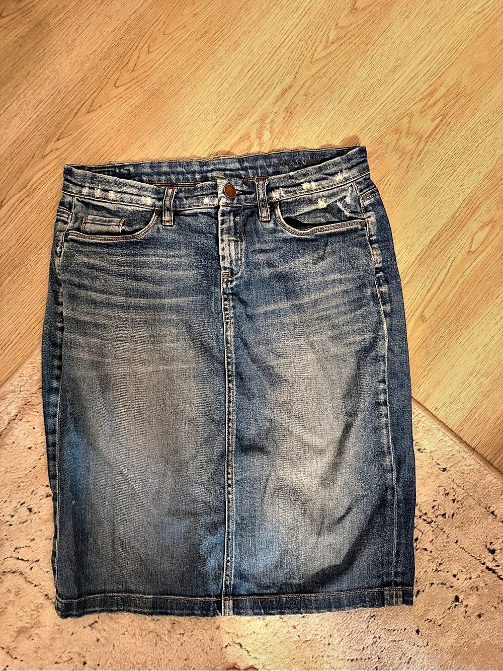 Women's Denim Pencil Skirt in Blue